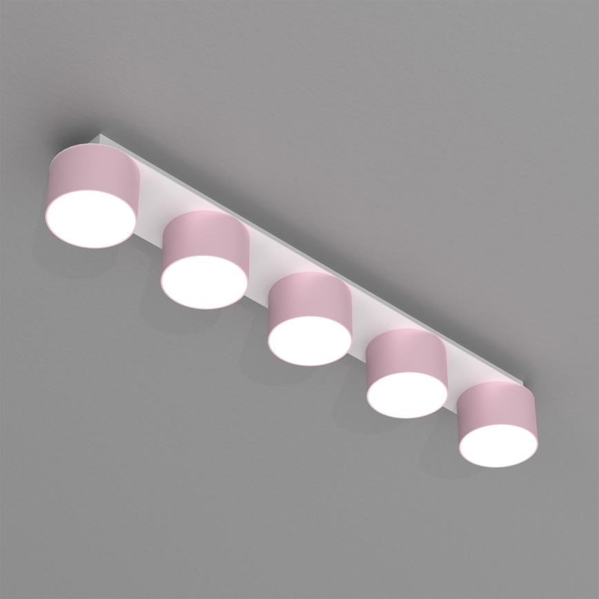 Plafond Lamp DIXIE 5xGX53/11W/230V roze