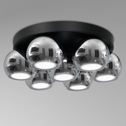 Plafond Lamp GALAXY 7xGU10/8W/230V zwart