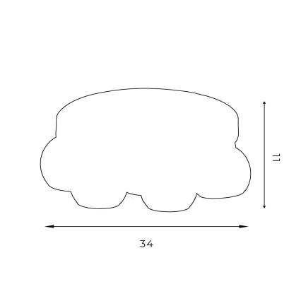 Plafond Lamp GALAXY 7xGU10/8W/230V zwart