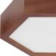 Plafond Lamp HEX 1xE27/60W/230V d. 32 cm dennen bruin