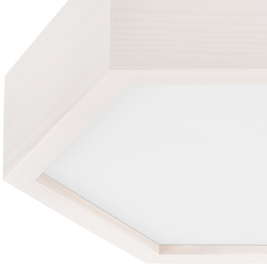 Plafond Lamp HEX 1xE27/60W/230V d. 32 cm dennen wit