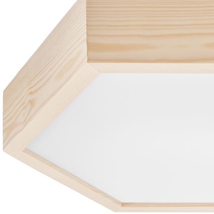 Plafond Lamp HEX NATURAL 2xE27/60W/230V d. 43 cm dennen