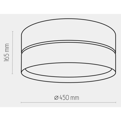 Plafond Lamp HILTON 3xE27/15W/230V d. 45 cm messing/zwart