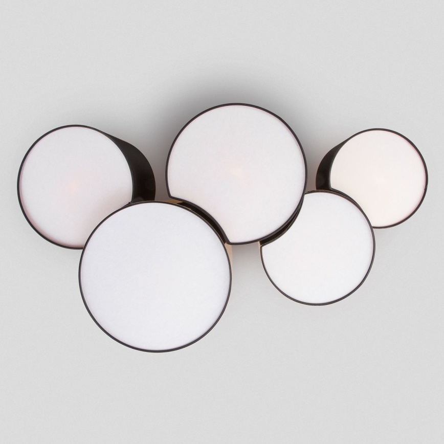 Plafond Lamp MONA 5xE27/15W/230V zwart/goud