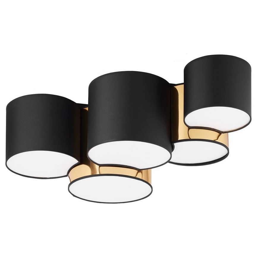 Plafond Lamp MONA 5xE27/15W/230V zwart/goud