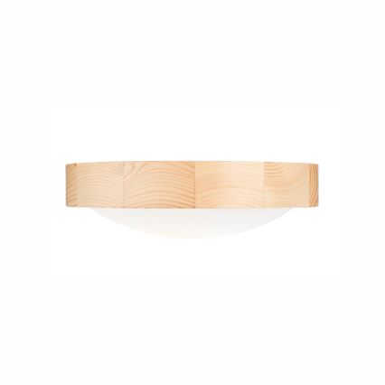 Plafond Lamp NATURAL SLIM 1xE27/60W/230V ø 27 cm pijnboomhout