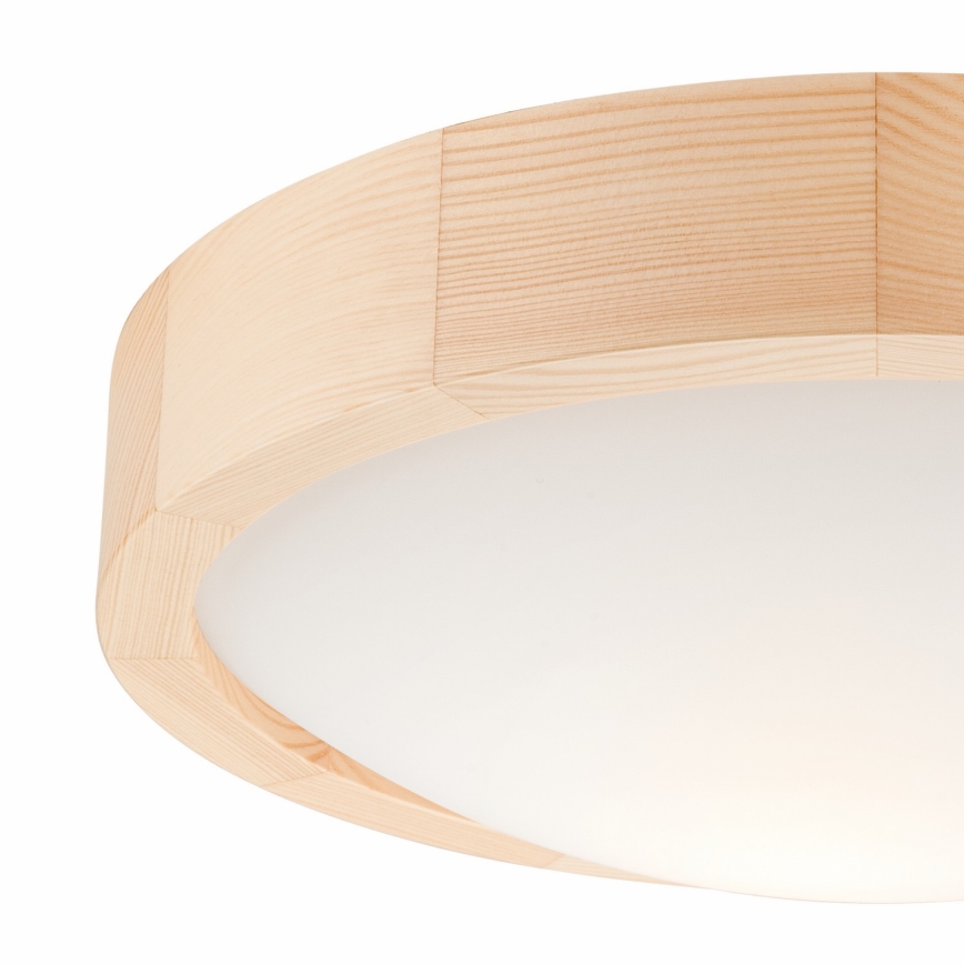 Plafond Lamp NATURAL SLIM 1xE27/60W/230V ø 27 cm pijnboomhout