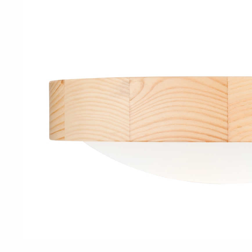 Plafond Lamp NATURAL SLIM 1xE27/60W/230V ø 27 cm pijnboomhout