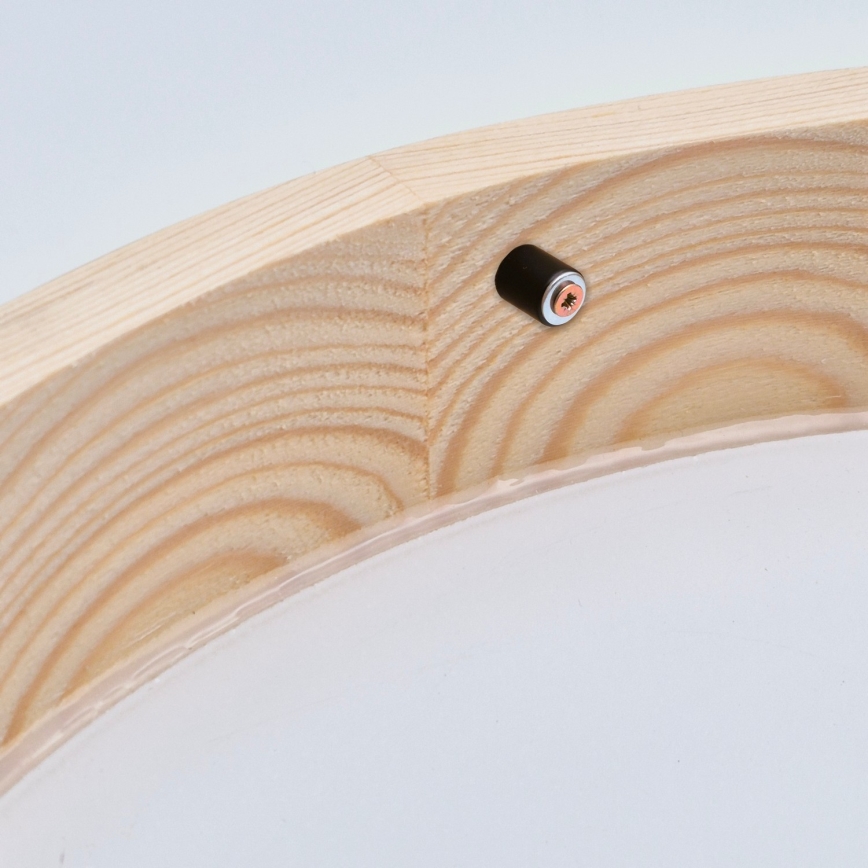 Plafond Lamp NATURAL SLIM 1xE27/60W/230V ø 27 cm pijnboomhout