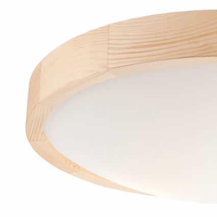Plafond Lamp NATURAL SLIM 2xE27/60W/230V Ø 37 cm grenen
