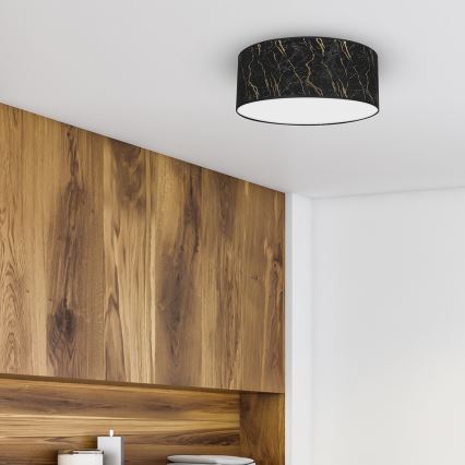 Plafond Lamp SENSO 2xE27/60W/230V zwart/goud d. 40 cm