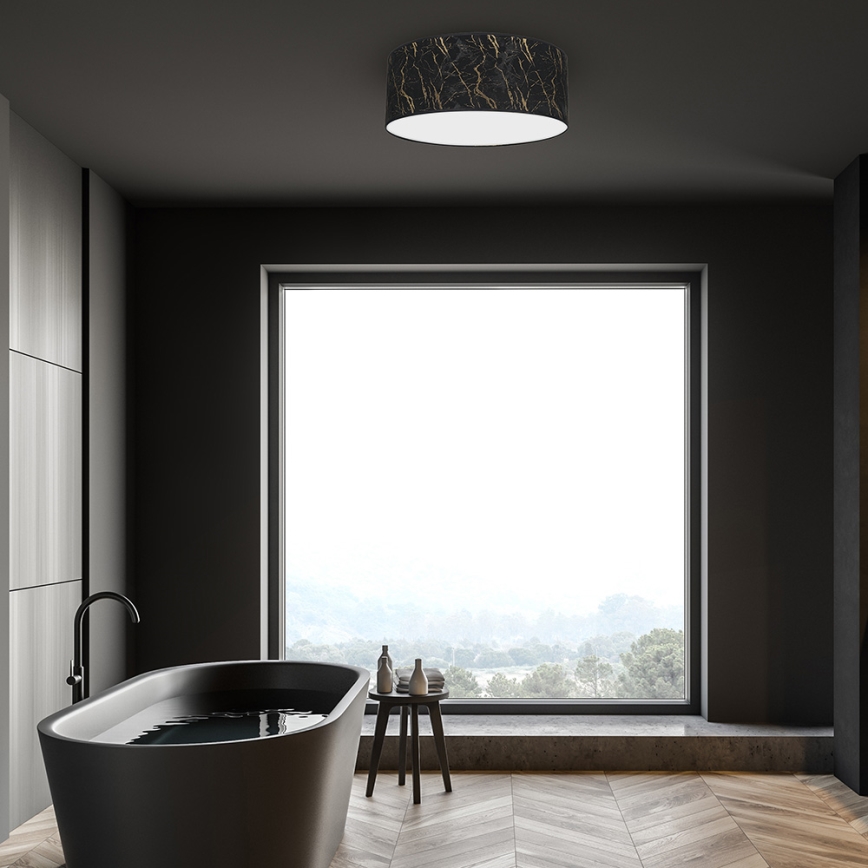 Plafond Lamp SENSO 2xE27/60W/230V zwart/goud d. 40 cm