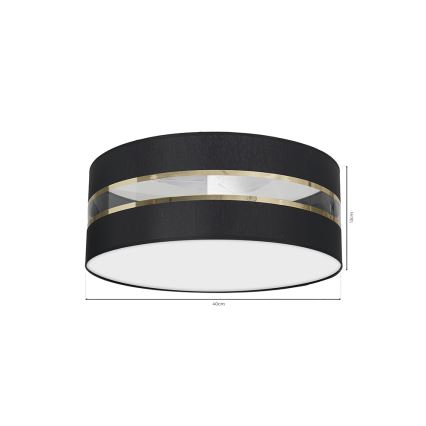 Plafond Lamp ULTIMO 2xE27/60W/230V zwart