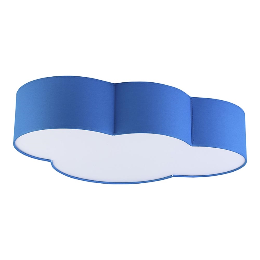 Plafond Lamp voor Kinderen CLOUD 4xE27/15W/230V blauw