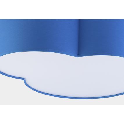 Plafond Lamp voor Kinderen CLOUD 4xE27/15W/230V blauw