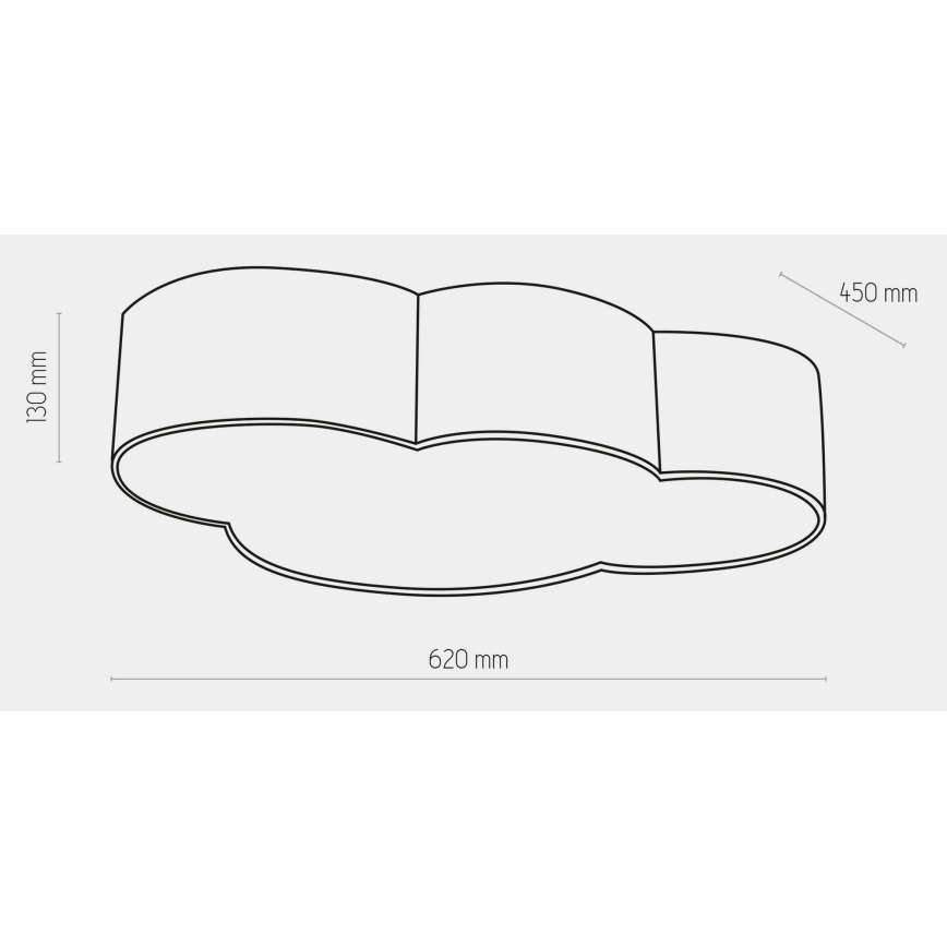 Plafond Lamp voor Kinderen CLOUD 4xE27/15W/230V roze