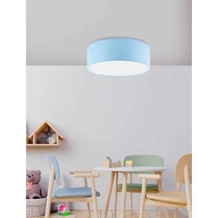 Plafond Lamp voor Kinderen RONDO KIDS 4xE27/15W/230V blauw