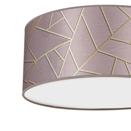 Plafond Lamp ZIGGY 3xE27/60W/230V roze/goud