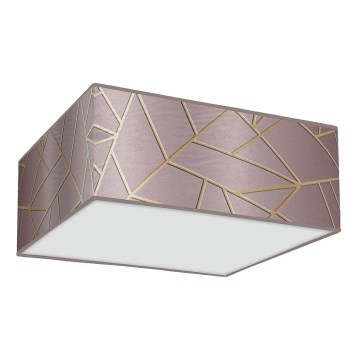 Plafond Lamp ZIGGY 3xE27/60W/230V roze/goud