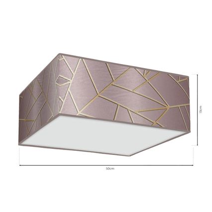 Plafond Lamp ZIGGY 3xE27/60W/230V roze/goud