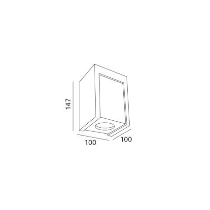 Plafond-Spot LINDO MASSO C 1xGU10/25W/230V