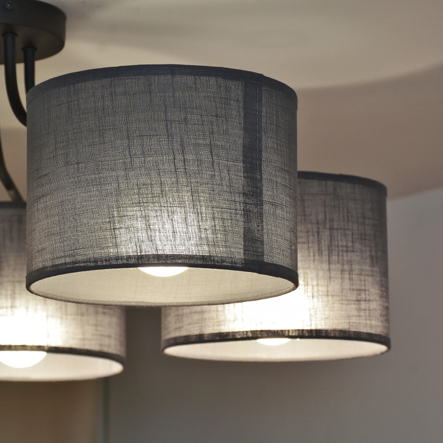 Plafondkroonluchter ALBA 5xE27/15W/230V grijs