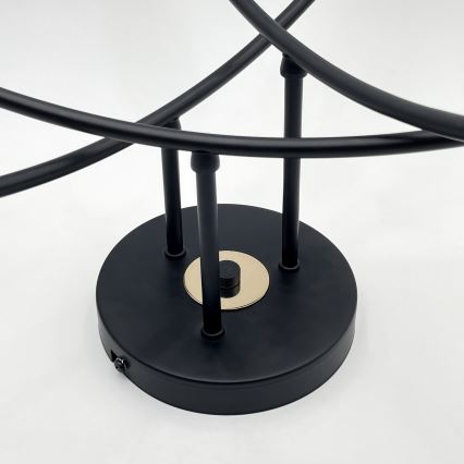 Plafondkroonluchter ANYA 6xE27/15W/230V zwart/goud