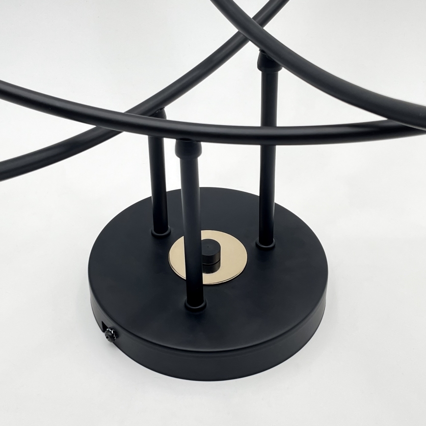 Plafondkroonluchter ANYA 6xE27/15W/230V zwart/goud