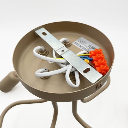 Plafondkroonluchter CHARLIE 5xE27/15W/230V beige