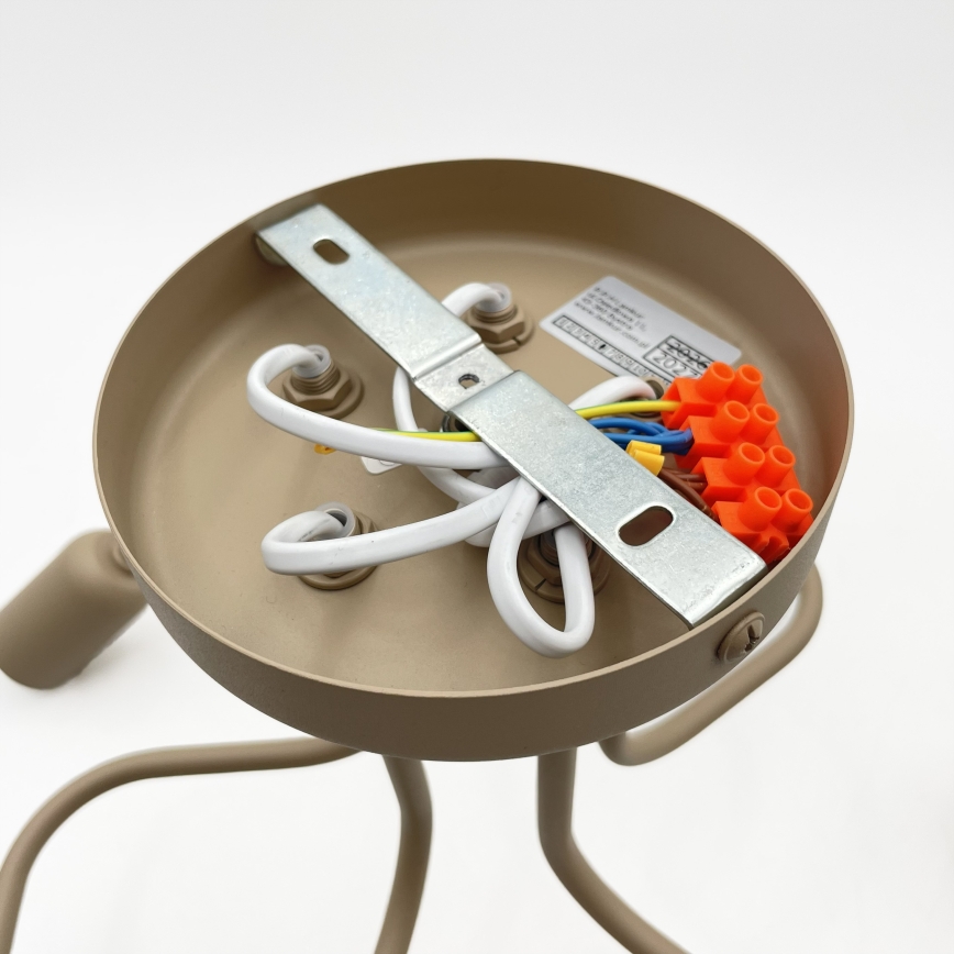 Plafondkroonluchter CHARLIE 5xE27/15W/230V beige