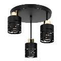 Plafondkroonluchter ELEN 3xE27/35W/230V zwart/goud