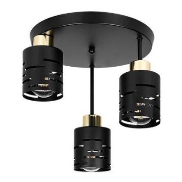 Plafondkroonluchter ELEN 3xE27/35W/230V zwart/goud