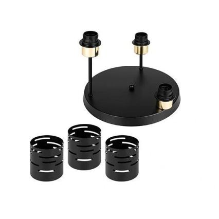 Plafondkroonluchter ELEN 3xE27/35W/230V zwart/goud