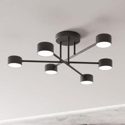 Plafondkroonluchter HALO 6xGX53/10W/230V, zwart