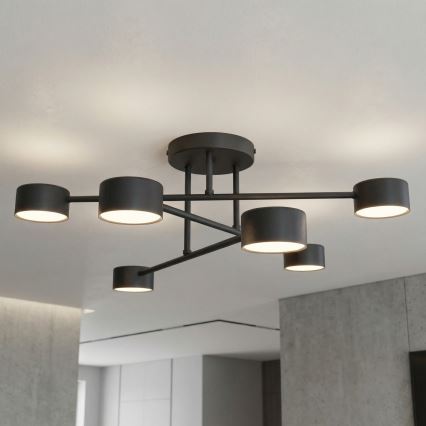 Plafondkroonluchter HALO 6xGX53/10W/230V, zwart