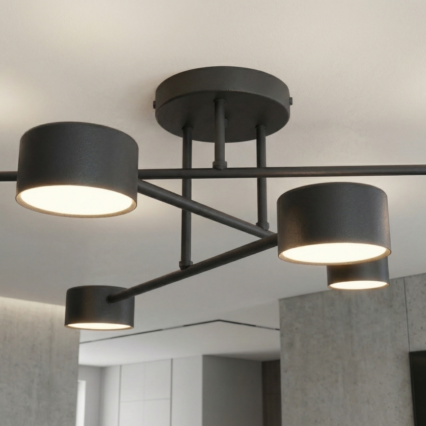 Plafondkroonluchter HALO 6xGX53/10W/230V, zwart