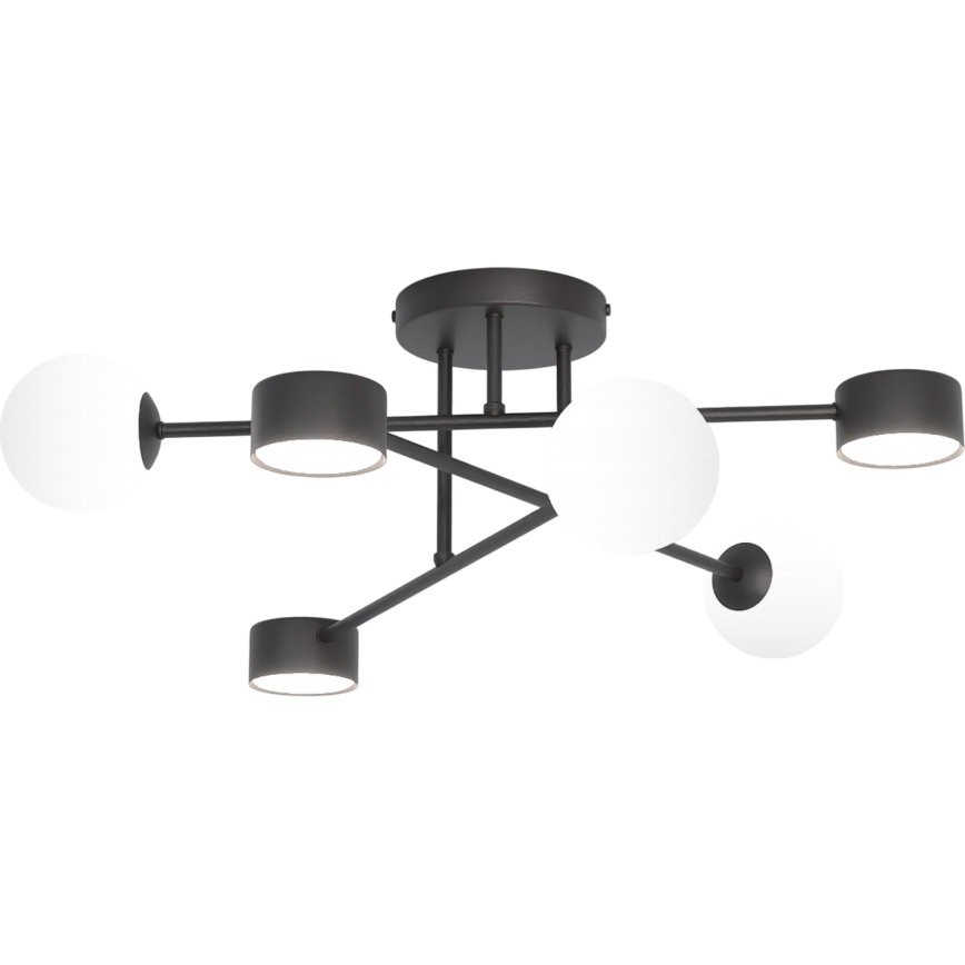 Plafondkroonluchter HOLON 3xG9/8W/230V + 3xGX53/12W, zwart