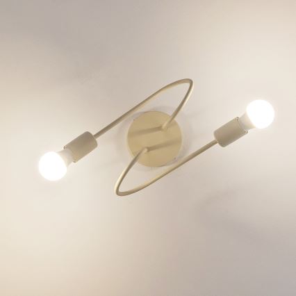 Plafondkroonluchter OXFORD 2xE27/15W/230V crème
