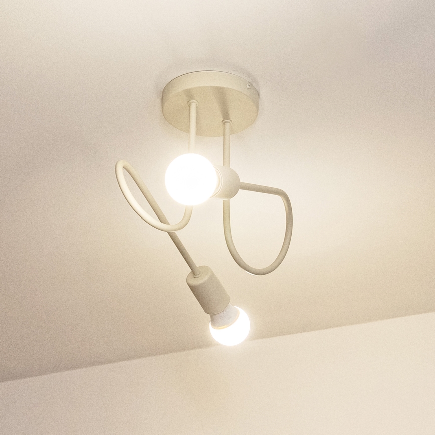 Plafondkroonluchter OXFORD 2xE27/15W/230V crème