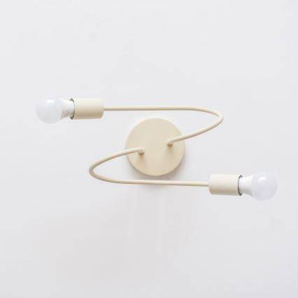 Plafondkroonluchter OXFORD 2xE27/15W/230V crème