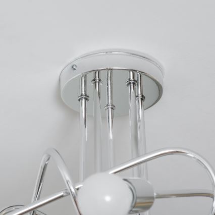 Plafondkroonluchter OXFORD 5xE27/15W/230V glanzend chroom