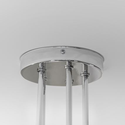 Plafondkroonluchter OXFORD 5xE27/15W/230V glanzend chroom