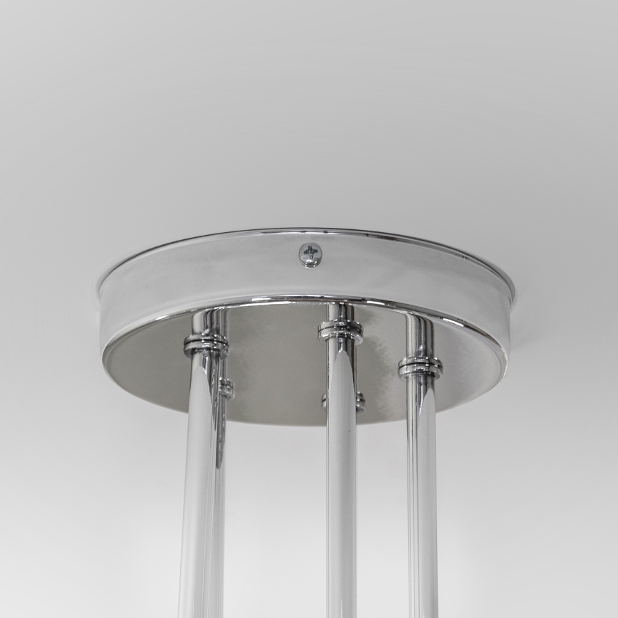 Plafondkroonluchter OXFORD 5xE27/15W/230V glanzend chroom