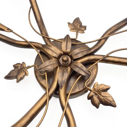 Plafondkroonluchter ROZETA 3xE14/40W/230V bronskleurig