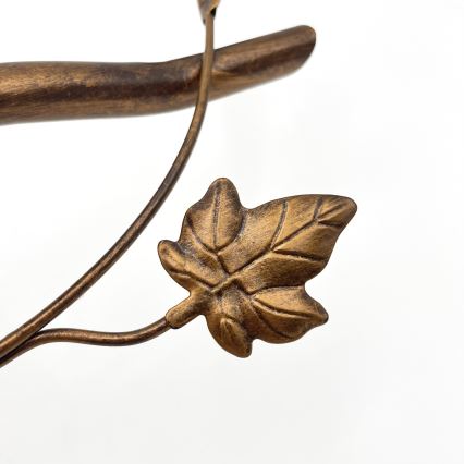 Plafondkroonluchter ROZETA 3xE14/40W/230V bronskleurig