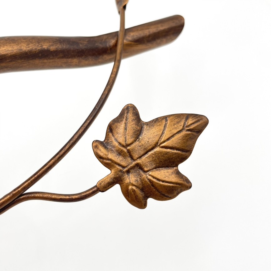 Plafondkroonluchter ROZETA 4xE14/40W/230V bronskleurig