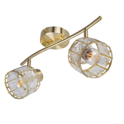 Plafondkroonluchter ZAHARA 2xE27/10W/230V goud