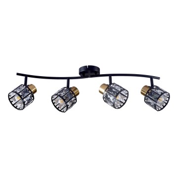 Plafondkroonluchter ZAHARA 4xE27/10W/230V zwart