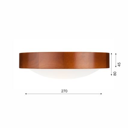 Plafondlamp 1xE27/60W/230V dennenhout