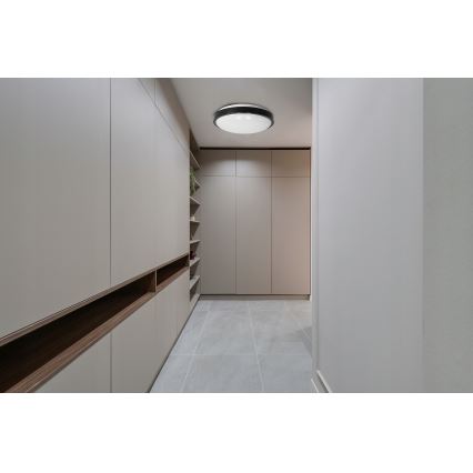 Plafondlamp 2x E27/40W/230V Ø 29,5 cm zwart